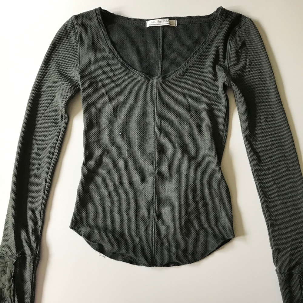Dark green free people long sleeve